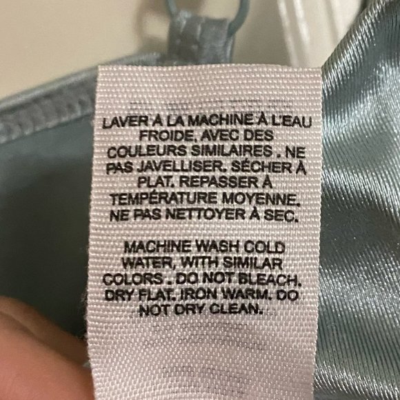 NWT Garage Light Blue Satin Bustier Crop Top - Picture 8 of 8